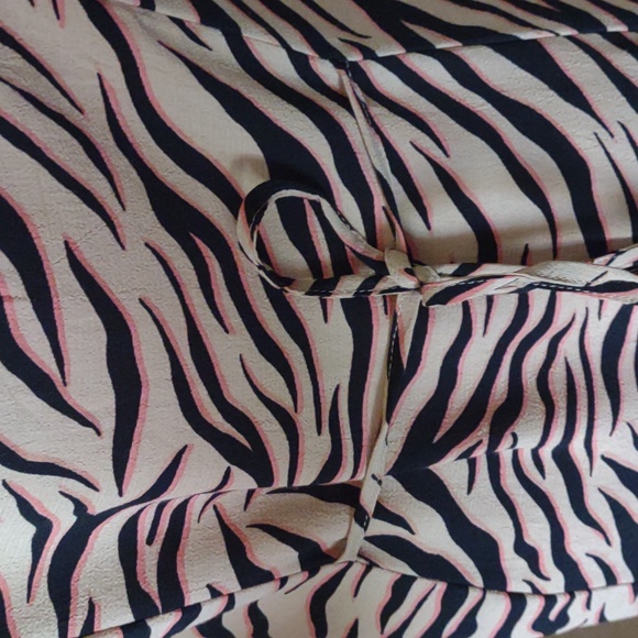 Catwalk closet BNWOT zebra print dress size xs w/ buttons & tie at back - Picture 5 of 10